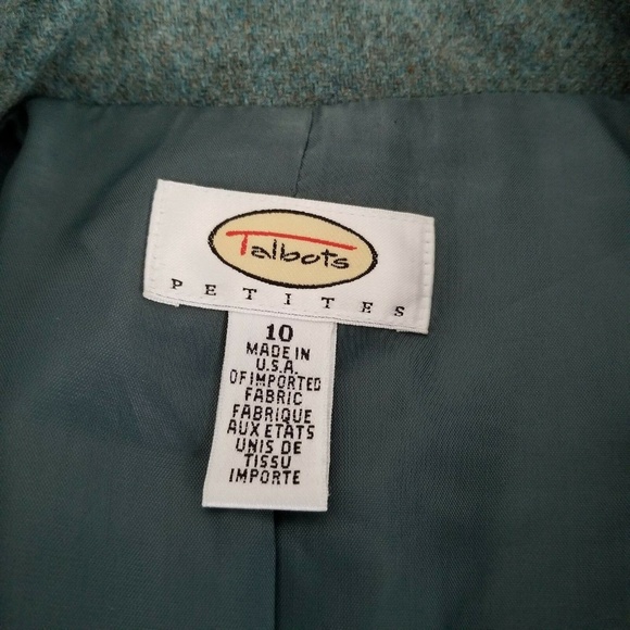 Talbots Petite Sage Green Women's Jacket Blazer Sz - Picture 2 of 8